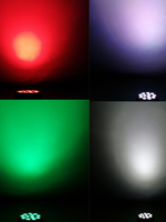 Projecteur LED plat pour scène, effet d'éclairage RGBW 4-en-1 DMX 512, idéal pour DJ, discothèque, fêtes, Noël, bars, clubs, mariages et spectacles