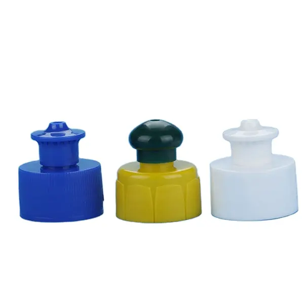 28mm plastic push pull cap aluminum water bottle cap