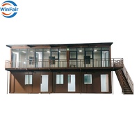 Maisons conteneurs modulaires préfabriquées portables WinFair Maroc à faible coût, modernes, mobiles et démontables, maison à 2 étages préfabriquée de 20 pieds