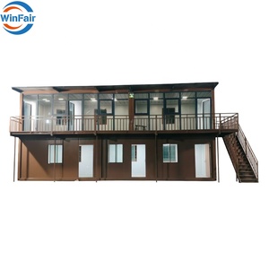 Maisons conteneurs modulaires préfabriquées portables WinFair <span class=keywords><strong>Maroc</strong></span> à faible coût, modernes, mobiles et démontables, maison à 2 étages préfabriquée de 20 pieds - Product Image 2