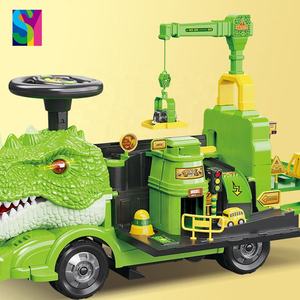 SY 2 en 1 juguete de pista de dinosaurio multifunción columpio para niños pequeños paseo deslizante en coche - Product Image 5