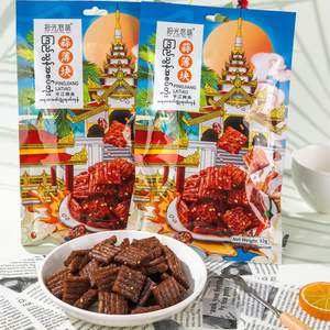 OEM 92g ajo picante sabor vegano birmano Snack caliente tiras de grano de gluten certificado Halal vegetariano Snack Chunk bolsa de embalaje - Product Image 4