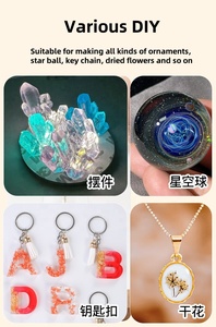 Colle UV à séchage rapide 500g pour l'artisanat, les bijoux, les porte-clés, la décoration, avec logo et étiquette personnalisés, colle époxy transparente cristalline - Product Image 5