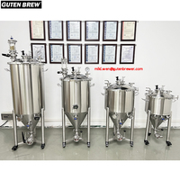 Fermenteur à bière artisanale GUTEN 30L 55L 70L 100L / Fermenteur conique en acier inoxydable / Équipement de brassage à domicile / Fermenteur pressurisé