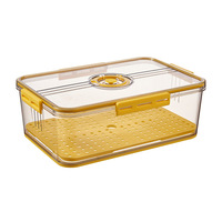 Bac de Rangement Empilable en Plastique PET Transparent pour Cuisine, Tiroir de Réfrigérateur et Organiseur de Frigo