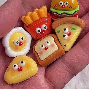 Aimants de réfrigérateur en forme de hamburger et de frites de dessin animé, aimants de réfrigérateur Kawaii, autocollants pour tableau blanc, aimants décoratifs pour réfrigérateur - Product Image 6
