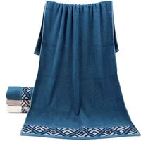 Vente en gros d'usine Nouvelle grande serviette 70*140cm Serviette en coton douce et absorbante Serviette d'exportation Personnalisable avec logo brodé