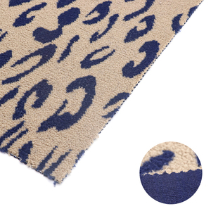 Chất Lượng Cao Không Có Liên Kết Đôi Mặt Cực Sherpa Lông Cừu 100% Polyester 480gsm <span class=keywords><strong>Leopard</strong></span> In Vải Dệt Kim Cho Áo - Product Image 1