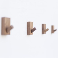 Crochet en bois massif sur la porte à suspendre au mur sans poinçonnage Crochet à vêtements à suspendre au mur