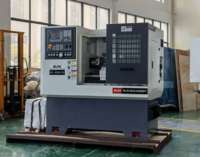 Tour CNC de précision automatique avec alésage de broche de 50 mm, à banc incliné horizontal ou à banc plat