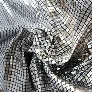 Yelek için yüksek kaliteli kare gümüş ayna pullu Fabricno streç örgü pullu kumaş - Product Image 2