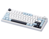 Teclado Mecánico Inalámbrico al 75% con Retroiluminación RGB, Control de Perilla, Interruptores Intercambiables en Caliente, Teclado Personalizado para Juegos