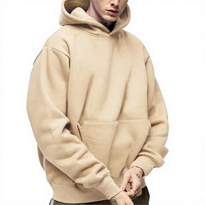 Sweat-shirt à capuche décontracté pour homme, manches longues, 100% coton, haute qualité, écologique, coupe classique, 350g, doublure polaire - Product Image 3