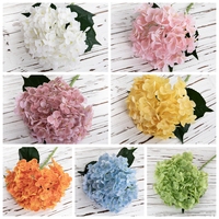 SENMASINE Hydrangea artificielle en soie au toucher réel, grande tête de 19 cm, 50 cm de hauteur, moelleuse, violet, bleu, rose, décoration moderne pour la maison et les cérémonies de remise de diplômes