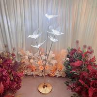 Lumière de guidage pour allée de mariage, 5 têtes, en métal et acrylique, LED, motif oiseau, indice de protection IP55, alimentation CA, pour décoration de salon, fête, allée et couloir