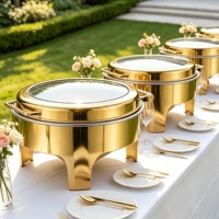 Pemanas Makanan Chafing Dish untuk Pernikahan di Taman, Mewah, untuk Sajian Katering, Prasmanan, dan Perlengkapan Hotel Lainnya