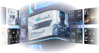 Refroidisseur de processeur liquide incurvé Lian Li HydroShift II OLED 360, écran OLED incurvé 2K 60Hz, thèmes 3D, échange à chaud magnétique, 2800 tr/min, AM5 LGA1851 PC