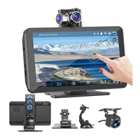 Moniteur de voiture portable universel 7 pouces avec CarPlay et Android Auto sans fil, caméra, lecteur MP5, DVR, garantie 1 an
