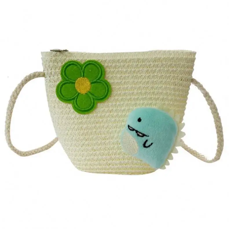 2023 summer girls purses handbags kids straw basket bag weaving mini designer crossbody lady shoulder bag