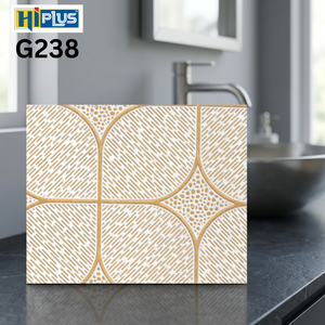 แผ่นฝ้าเพดานพีวีซีทรงสี่เหลี่ยม HiPlus G238 ลายเรขาคณิต 3 มิติ สีเบจขาว ป้องกันความร้อน ตกแต่งสไตล์เมดิเตอร์เรเนียน - Product Image 1