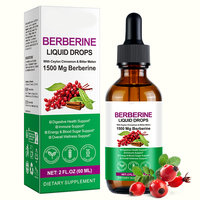 Extrait de berbérine 1500mg en gouttes avec cannelle de Ceylan et melon amer, complément végétalien pour le soutien immunitaire, 60ml