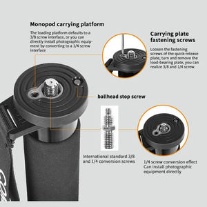 Monopié de Aleación de Aluminio, Mini Trípode para Cámara <span class=keywords><strong>Nikon</strong></span> DSLR DT327A - Product Image 4