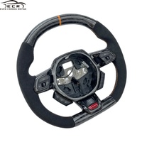 Ever-Carbon Racing ECR Volant privé en cuir suédé forgé en fibre de carbone pour Lamborghini Huracan