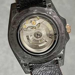 Reloj Mecánico de Lujo con Fibra de Carbono, Automático V2, Ligero, Doble Hora, con Movimiento 3285 y Fondo Transparente - Product Image 4