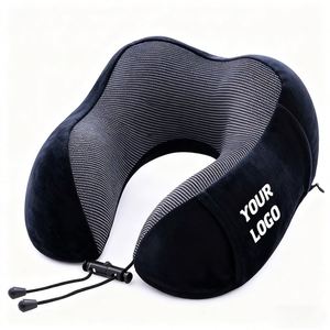 Cadeau promotionnel, logo personnalisé imprimé, nouveau design 2025, coussin de voyage rond pour le cou, mousse à mémoire de forme en forme de U - Product Image 1