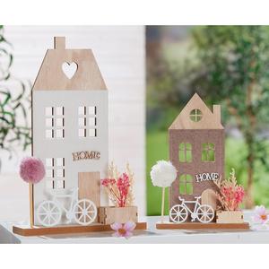 8er แพ็ค standrelief, Haus, "volante", holz, Braun, weiβ, naturfarben, l. 5ซม. บี17ซม., h. 25ซม. (920952569) - Product Image 1