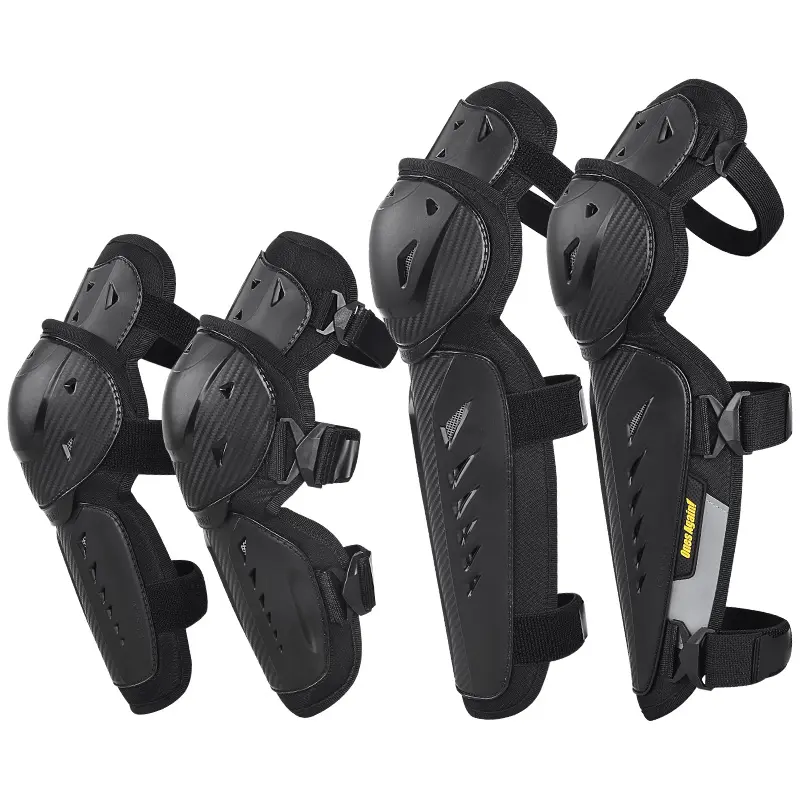 4 Pcs Strap On Motocross Protective Leg Safety Dirt Bike Motorcycle Knee And Elbow Pads knee wrist elbow pads
