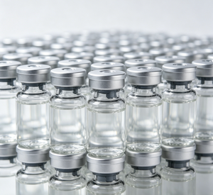 <b>Brushed</b> Matte Silver Aluminum Crimp Cap Clear Borosilicate Vials, Foam Tray Packed Mini Glass <b>Bottles</b> For Powder Sample Storage - Product Image 2