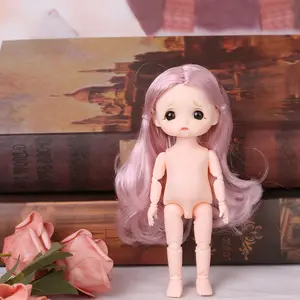 17 cmヌード人形3D本物の目かわいい小さな人形女の子のおもちゃ新着卸売ミニ小さな女の子の人形