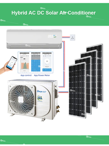 เครื่องปรับอากาศพลังงานแสงอาทิตย์ 12000BTU 18000BTU 24000BTU ระบบปรับอากาศสำหรับบ้าน ระบบไฮบริดแบบออฟกริด YF-ACDC-12K/18 YF-ACDC-12K/18K/ - Product Image 3