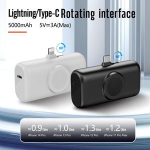 พาวเวอร์แบงค์แบบ 2 in 1 ช่องเสียบคู่ ความจุ 5000mAh พร้อมปลั๊กเสียบในตัวแบบแคปซูล ชาร์จไร้สายสำหรับนาฬิกาได้ - Product Image 2