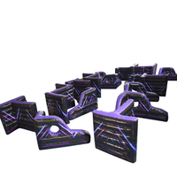 Labyrinthe géant gonflable en PVC Jeu d'étiquettes laser Jeux gonflables amusants