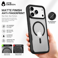 Coque de téléphone magnétique antichoc à chargement sans fil effet seconde peau ATB pour iPhone 17/18 Pro Max