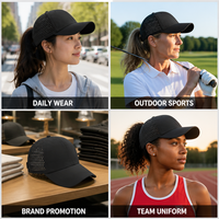 Casquette de sport unie à lanières croisées, maille respirante découpée au laser, légère pour la course, le golf et le baseball