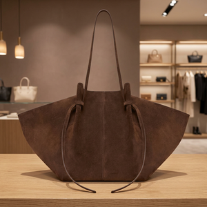 Sac fourre-tout en daim, mode minimaliste, ouverture supérieure, imperméable, motif pierre, chaînes, usage quotidien, toutes saisons, vert olive - Product Image 2