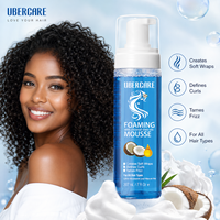 Mousse per Capelli Ricci Ubercare all'Olio di Cocco, Schiuma Styling per Trecce, Etichetta Privata Personalizzata