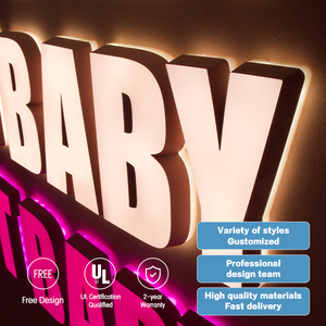 3D Thư ký dấu hiệu ngoài trời Tùy Chỉnh 3D LED chiếu sáng dấu hiệu chữ lớn cho kinh doanh ánh sáng biểu tượng dấu hiệu - Product Image 5