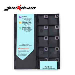 เม็ดมีดคาร์ไบด์เจาะรูรูปตัวยู รุ่น Jeekvisen SPMG060204-TG JS115P สำหรับเครื่องกลึงซีเอ็นซีแบบหลายหัวตัด  ความแข็งพิเศษ - Product Image 5