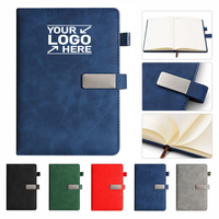 Libreta de Negocios de Cuero Premium Personalizada para Eventos Corporativos A5, Libreta con Tapa de Cuero y Cierre Magnético con Portaplumas