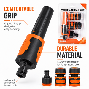New <b>Rubber</b>-coated Plastic High-pressure Household Car Wash Water Gun Multi-<b>spray</b> Car-washing Watering Nozzle Garden Tool Model - Product Image 2