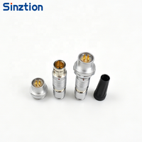 Conector de Empuje y Tracción Sinztion IP68 Serie F, Enchufe Recto con Diseño de Llave de Localización, Compatible con Fischer F103