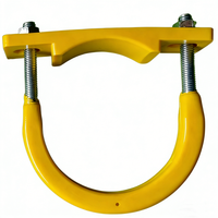 Collier de serrage en U robuste avec revêtement en polyuréthane anti-vibration pour systèmes de canalisations et de plomberie