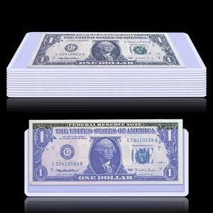 Clear 25ct Bill Top Loader Dollar Bill Houders Voor Valuta JO-JL-132 Bankbiljetten Collectie Mouwen Top Loader