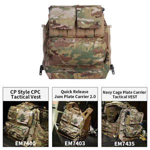 Emersongear เสื้อกั๊กไนลอน500D Cordura, เสื้อกั๊กยุทธวิธีด้านหลังซิปออนแผงกระเป๋าใส่อุปกรณ์สำหรับ multicam ผ้า AVS JPC2.0 CPC Vest - Product Image 3