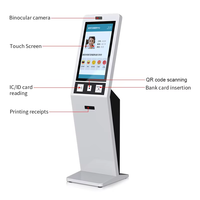 Kiosque en libre-service sur pied de 21,5 pouces pour les bureaux d'immigration gouvernementale avec lecteur QR, NFC, RFID, caméra et imprimante