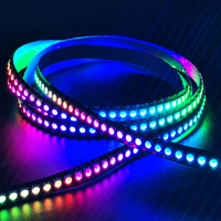 Bande LED WS2815 RGBIC adressable individuellement, 144 LED/m, contrôle de pixel unique, pour projets d'éclairage DIY